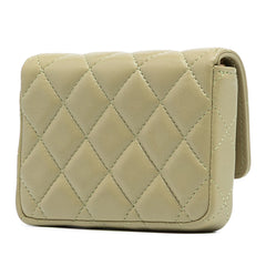 Lambskin Enamel Coco Hearts Clutch with Chain
