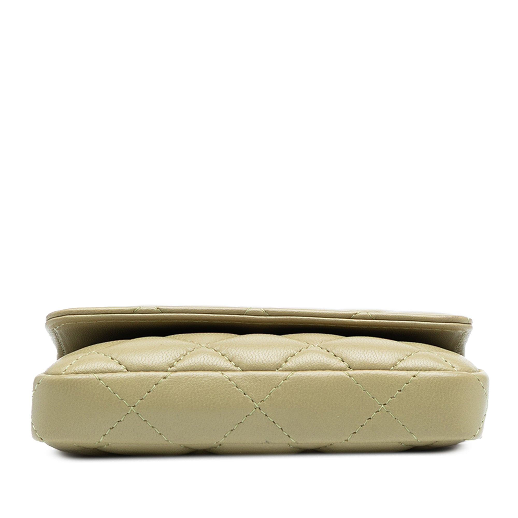 Lambskin Enamel Coco Hearts Clutch with Chain