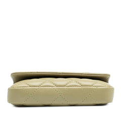 Lambskin Enamel Coco Hearts Clutch with Chain