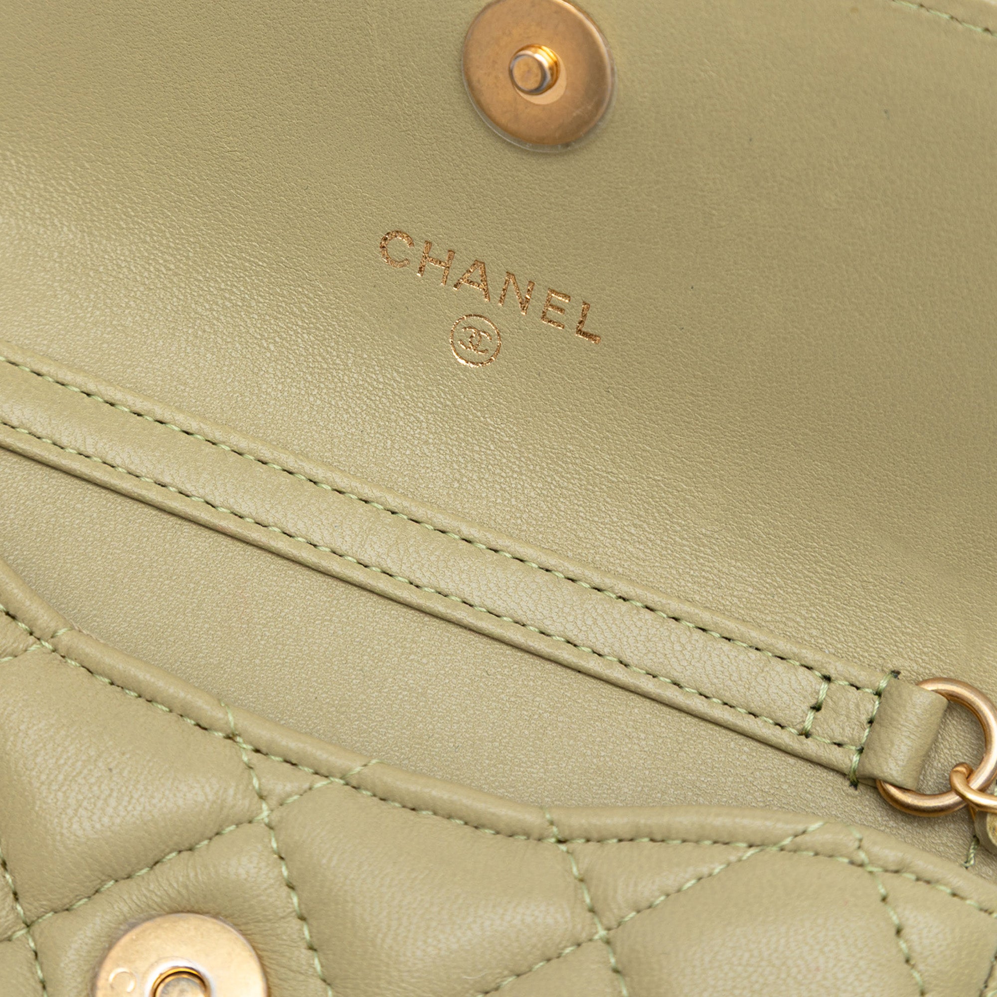 Lambskin Enamel Coco Hearts Clutch with Chain