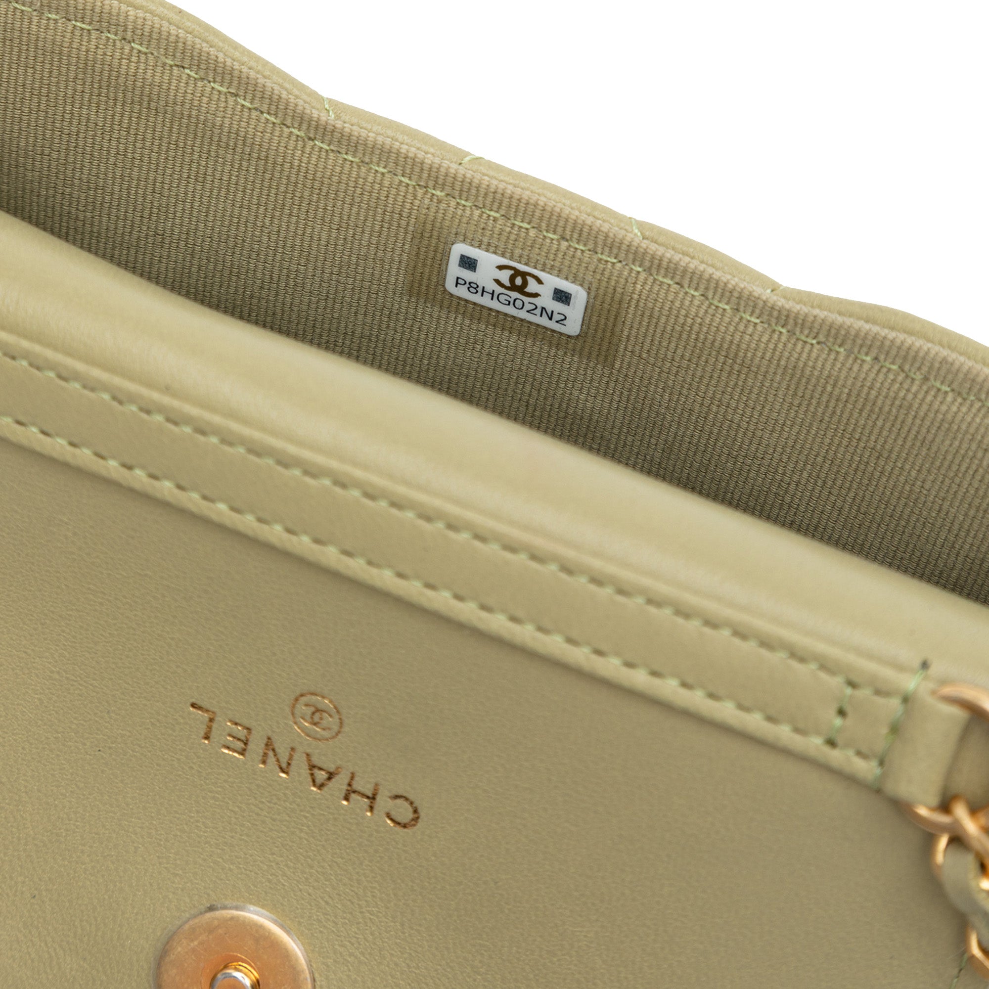 Lambskin Enamel Coco Hearts Clutch with Chain