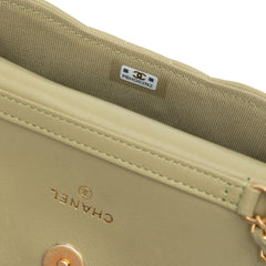 Lambskin Enamel Coco Hearts Clutch with Chain