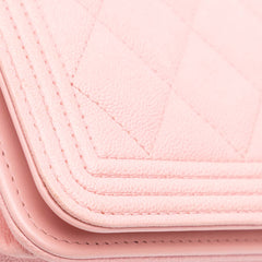 Quilted Caviar Boy Wallet on Chain