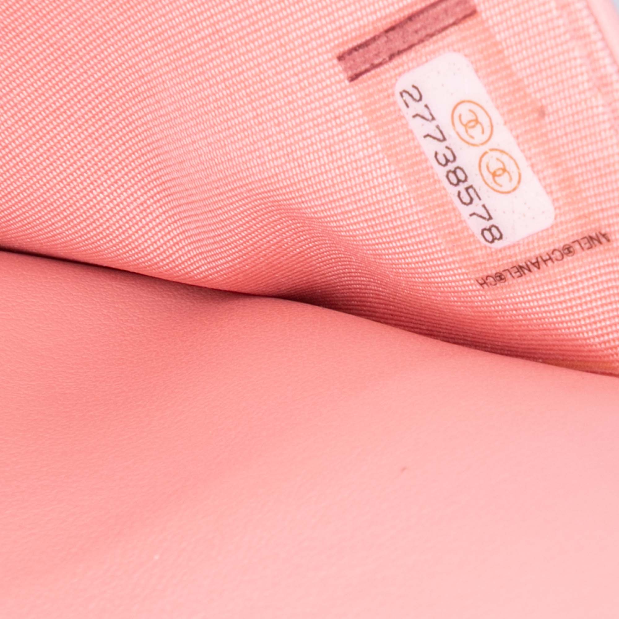 Quilted Caviar Boy Wallet on Chain