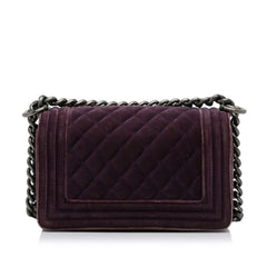 Small Velvet Boy Flap Bag