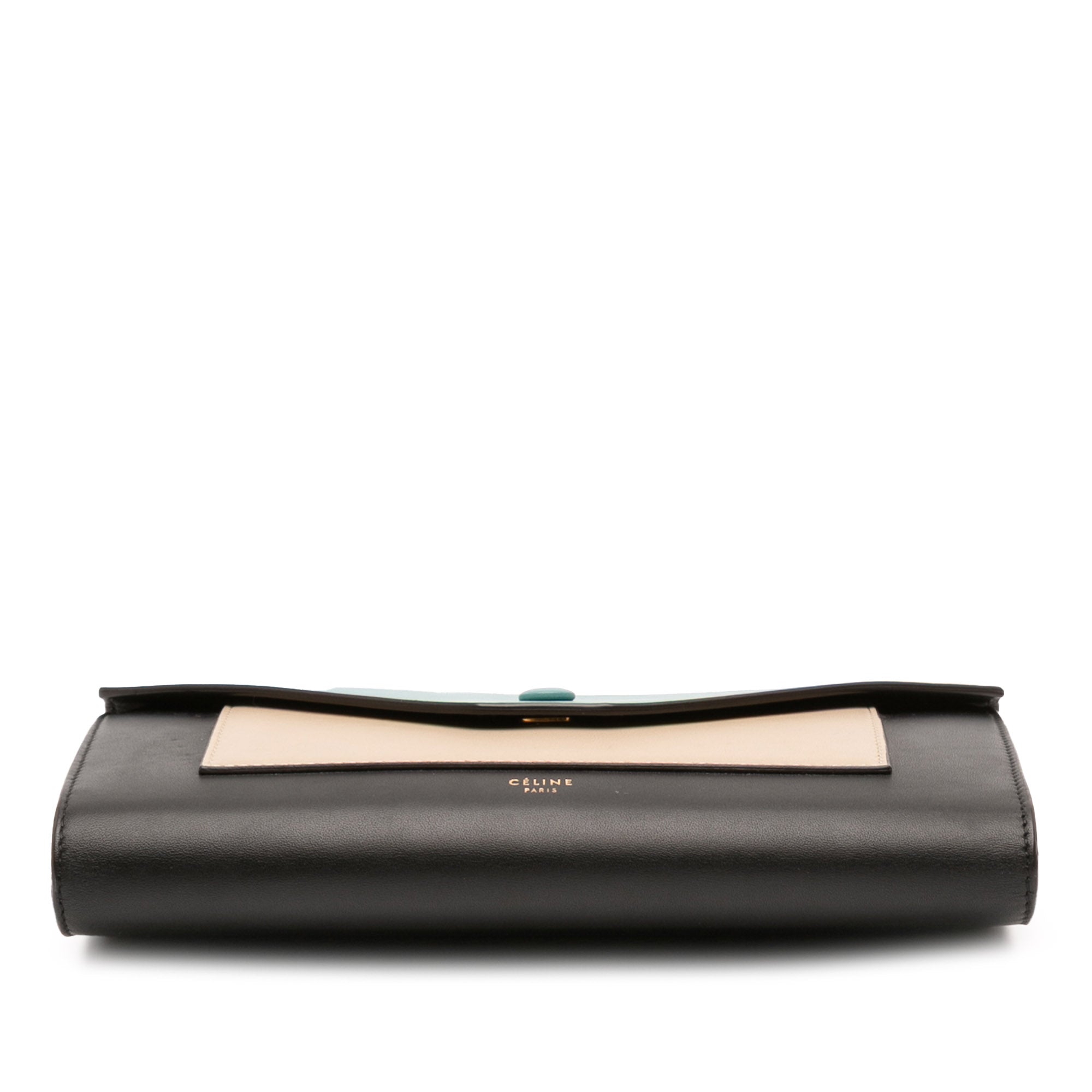 Tricolor Leather Pocket Envelope Wallet On Chain