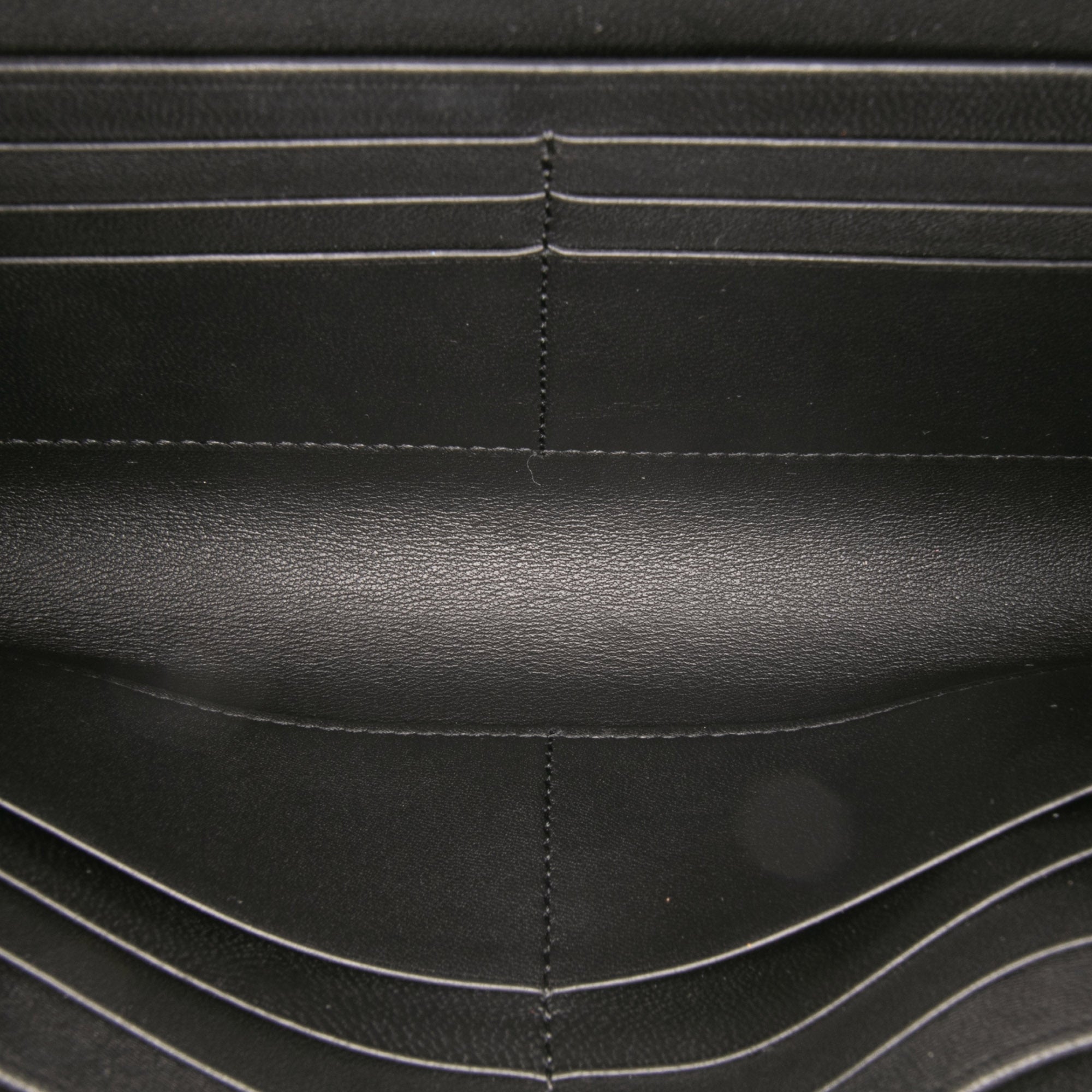 Tricolor Leather Pocket Envelope Wallet On Chain