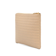 Quilted Calfskin C Charm Clutch