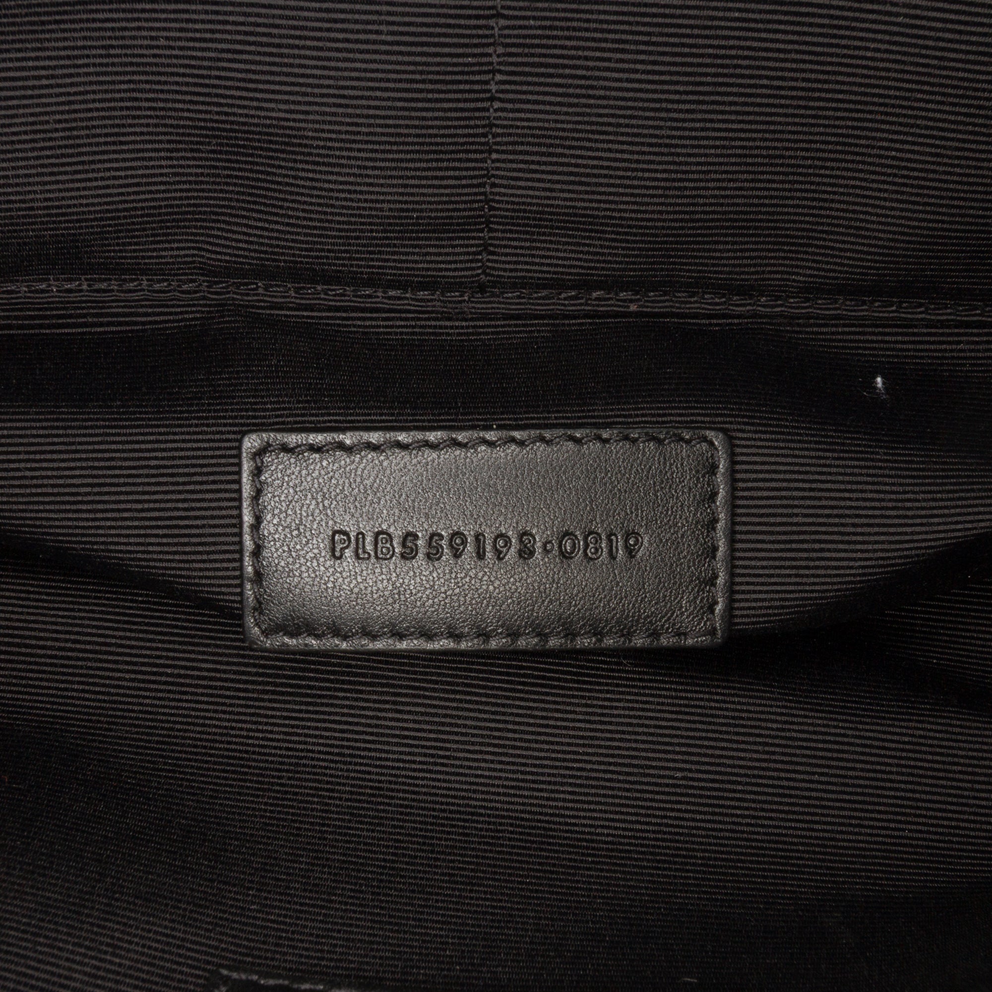 Quilted Chevron Leather Monogram Document Holder