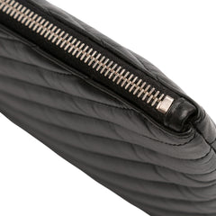 Quilted Chevron Leather Monogram Document Holder