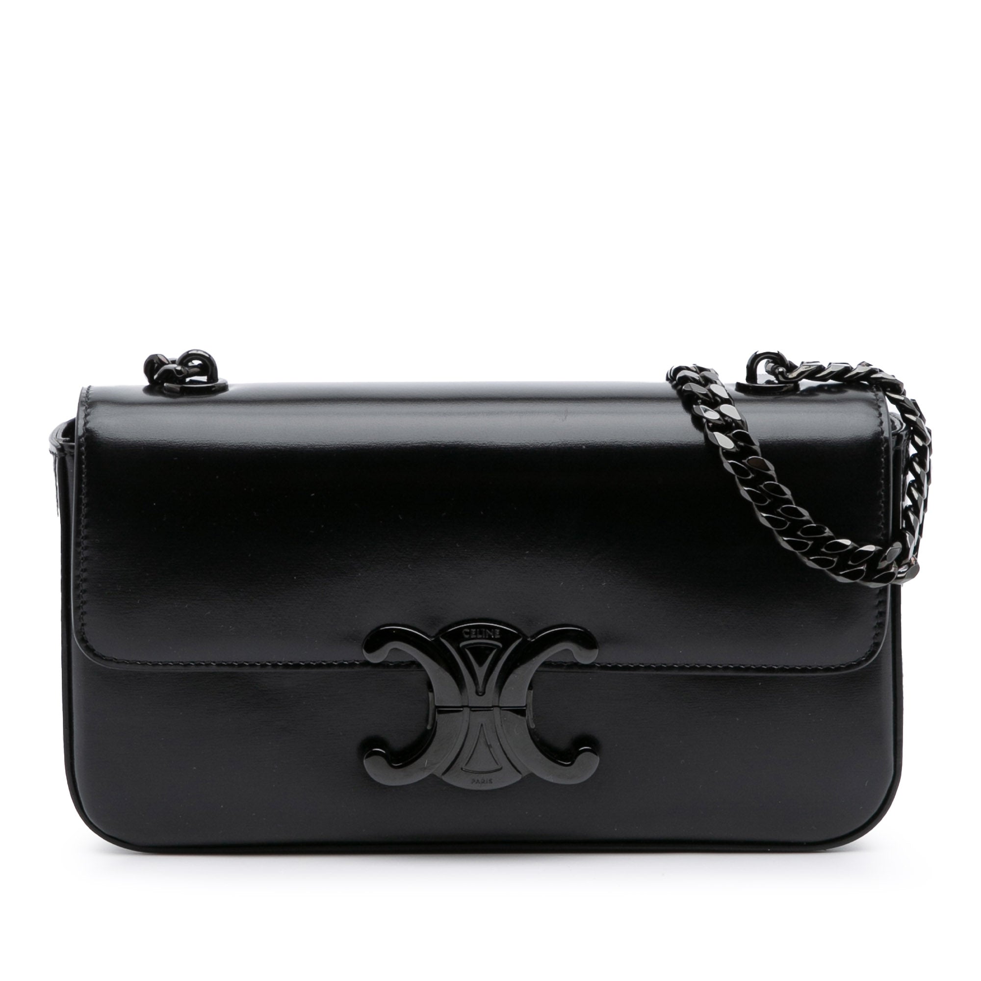 Smooth Calfskin Cuir Triomphe Chain Shoulder Bag