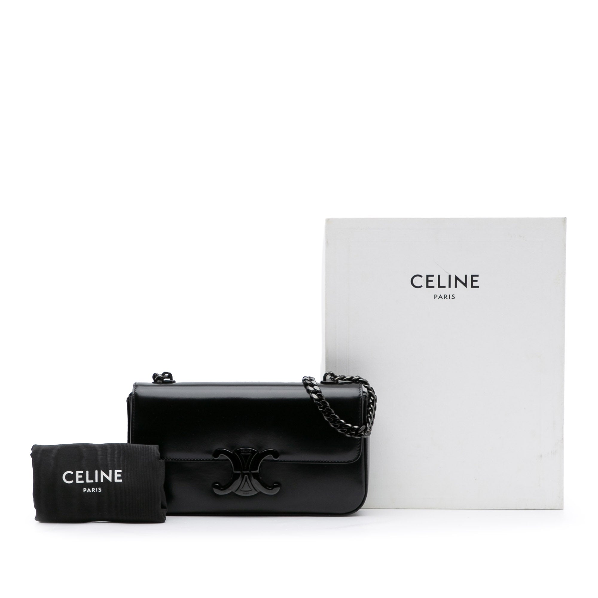 Smooth Calfskin Cuir Triomphe Chain Shoulder Bag