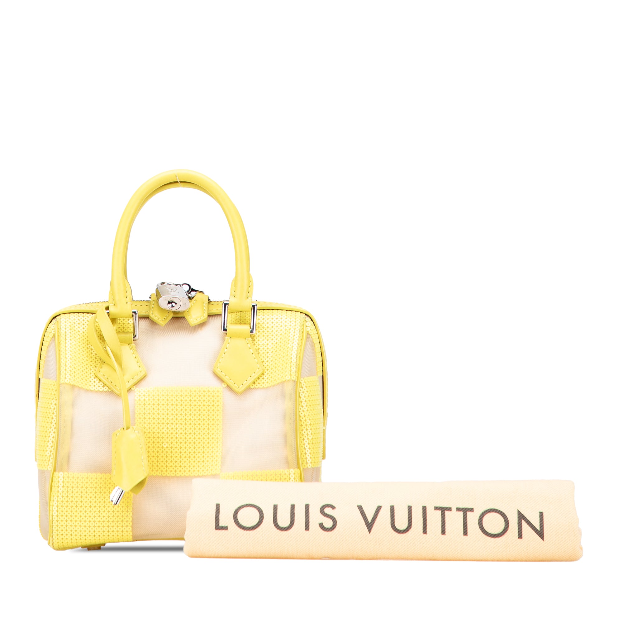 Damier Optic Mesh Sequins Cube Speedy