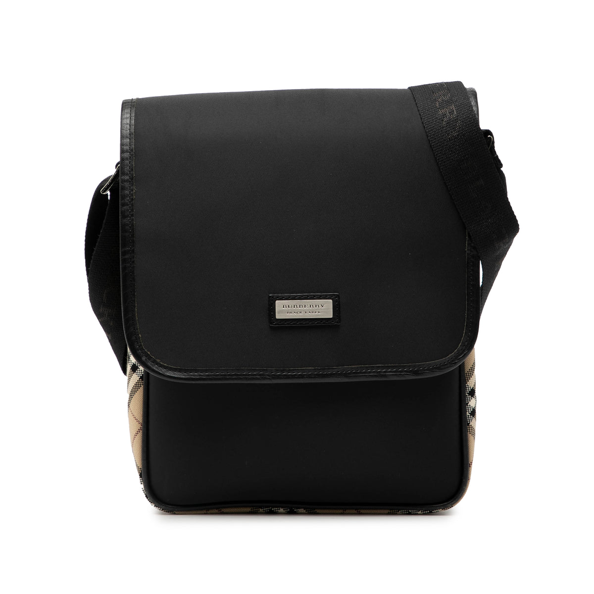 Nova Check Trimmed Nylon Flap Crossbody