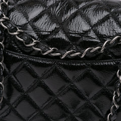 Jumbo Classic Crinkled Patent Single Flap