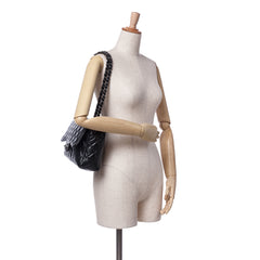 Jumbo Classic Crinkled Patent Single Flap