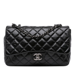 Jumbo Classic Crinkled Patent Single Flap