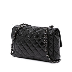 Jumbo Classic Crinkled Patent Single Flap