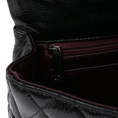 Jumbo Classic Crinkled Patent Single Flap