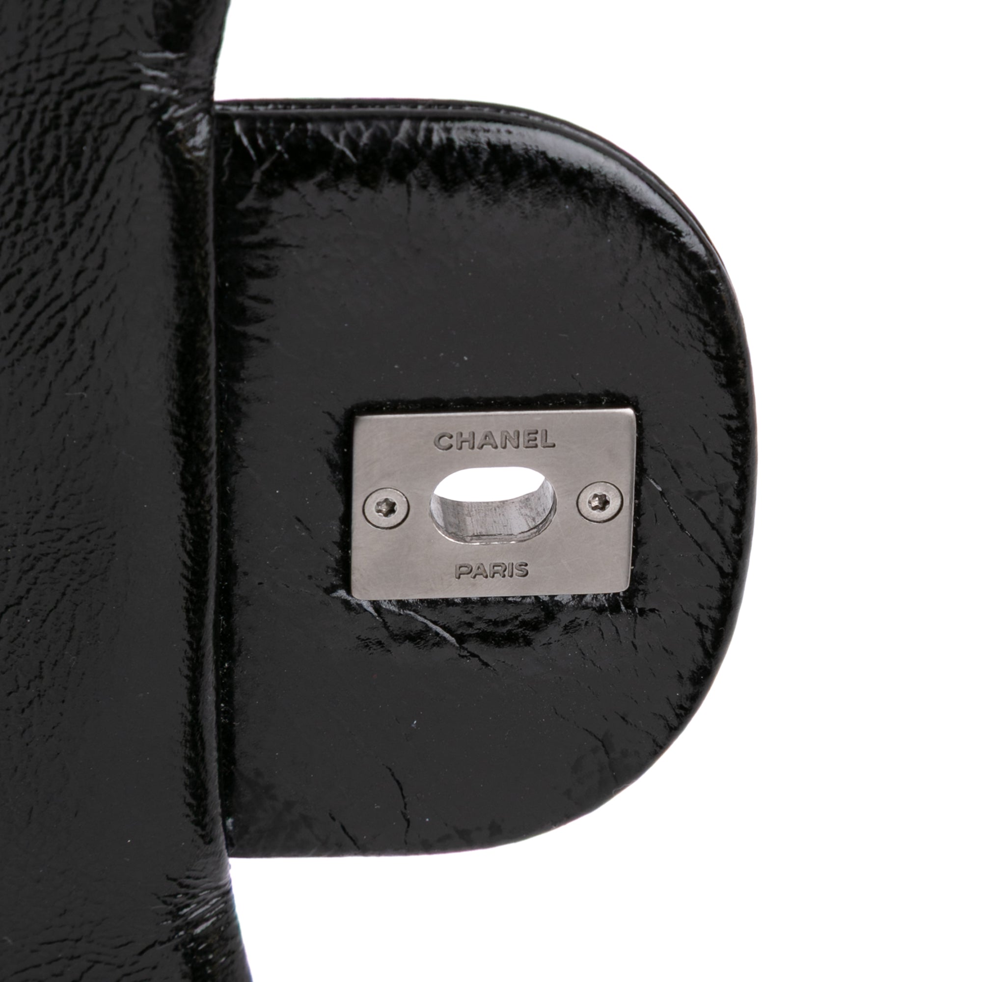 Jumbo Classic Crinkled Patent Single Flap