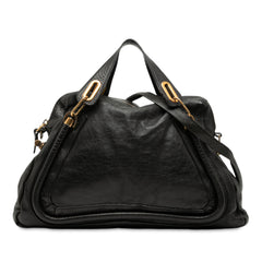 Large Pebbled Leather Paraty Satchel