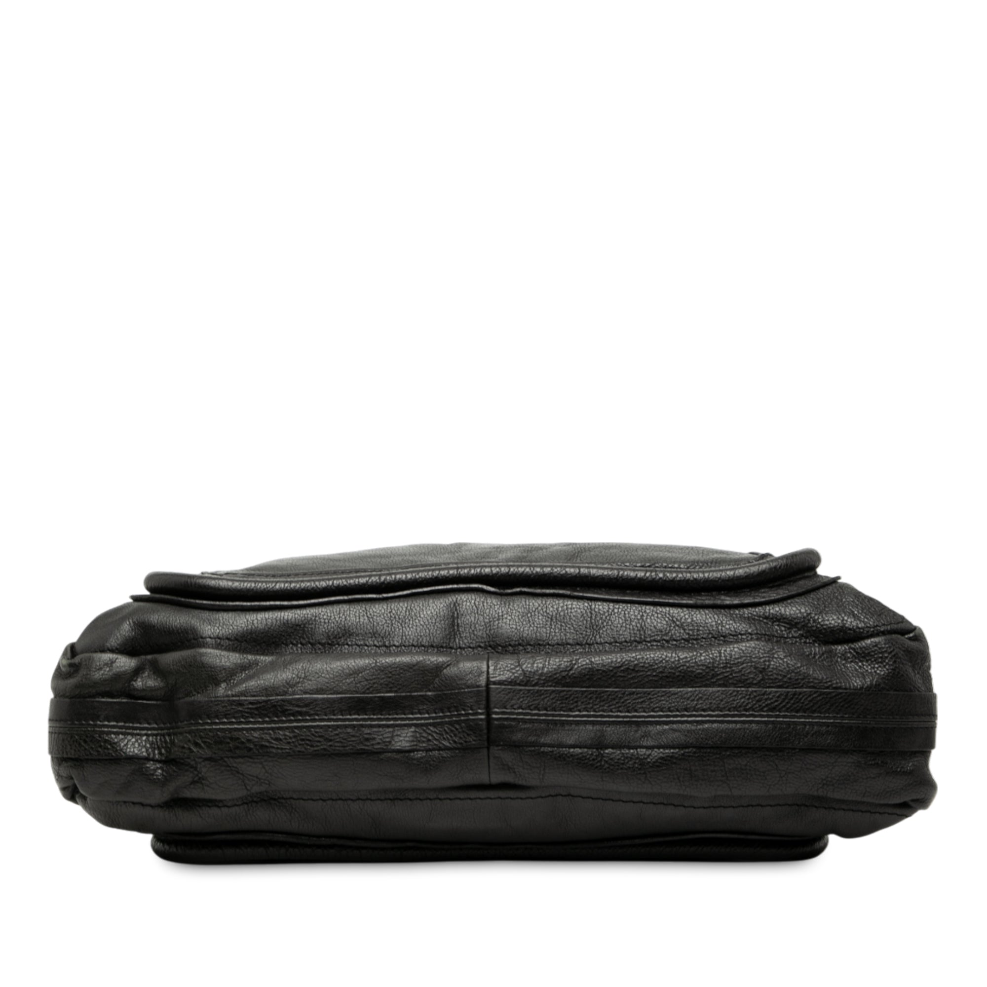 Large Pebbled Leather Paraty Satchel