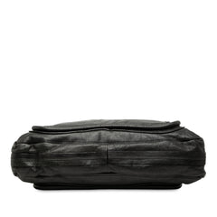 Large Pebbled Leather Paraty Satchel