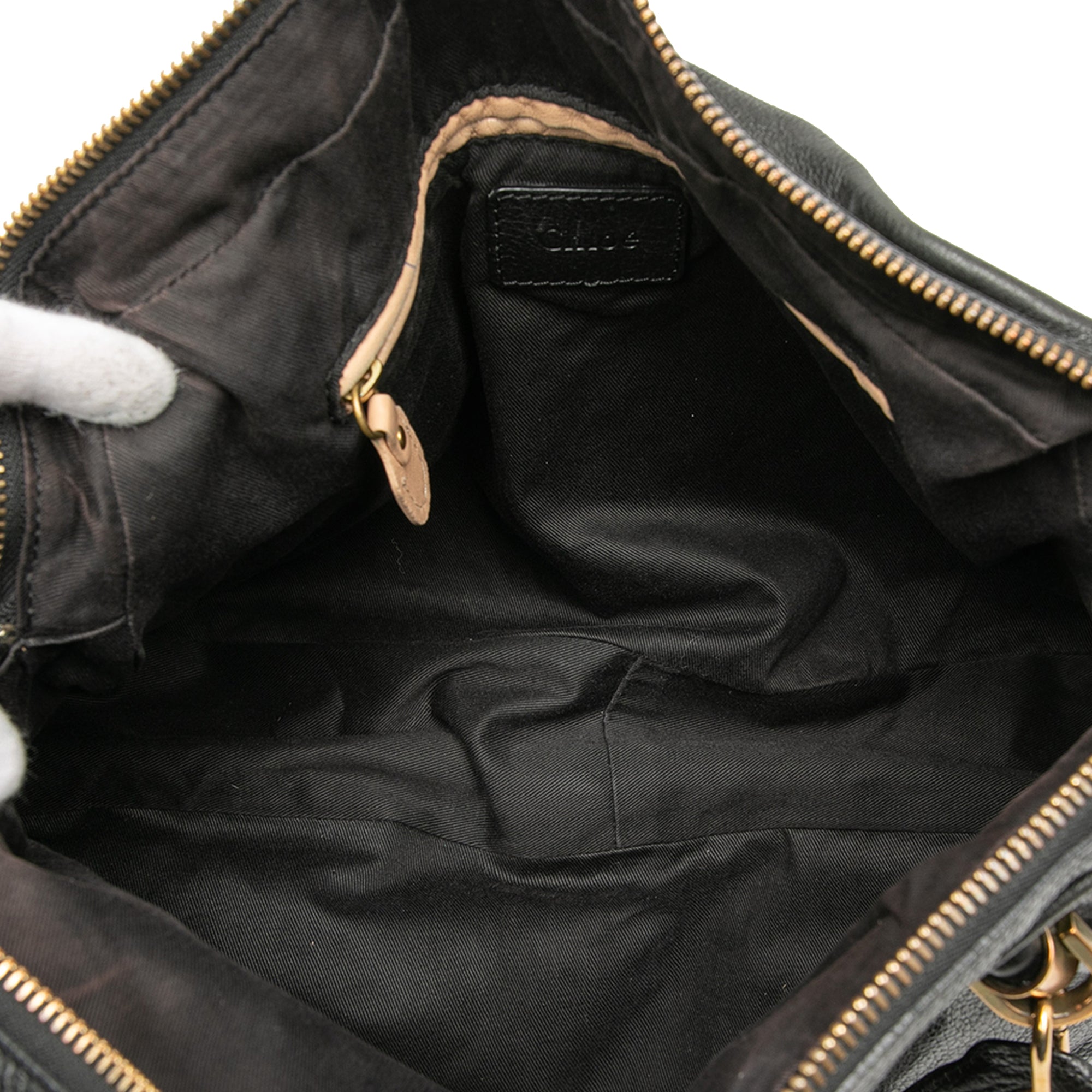 Large Pebbled Leather Paraty Satchel