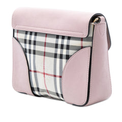 Small Haymarket Check Trimmed Leather Dickens Crossbody