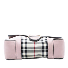 Small Haymarket Check Trimmed Leather Dickens Crossbody