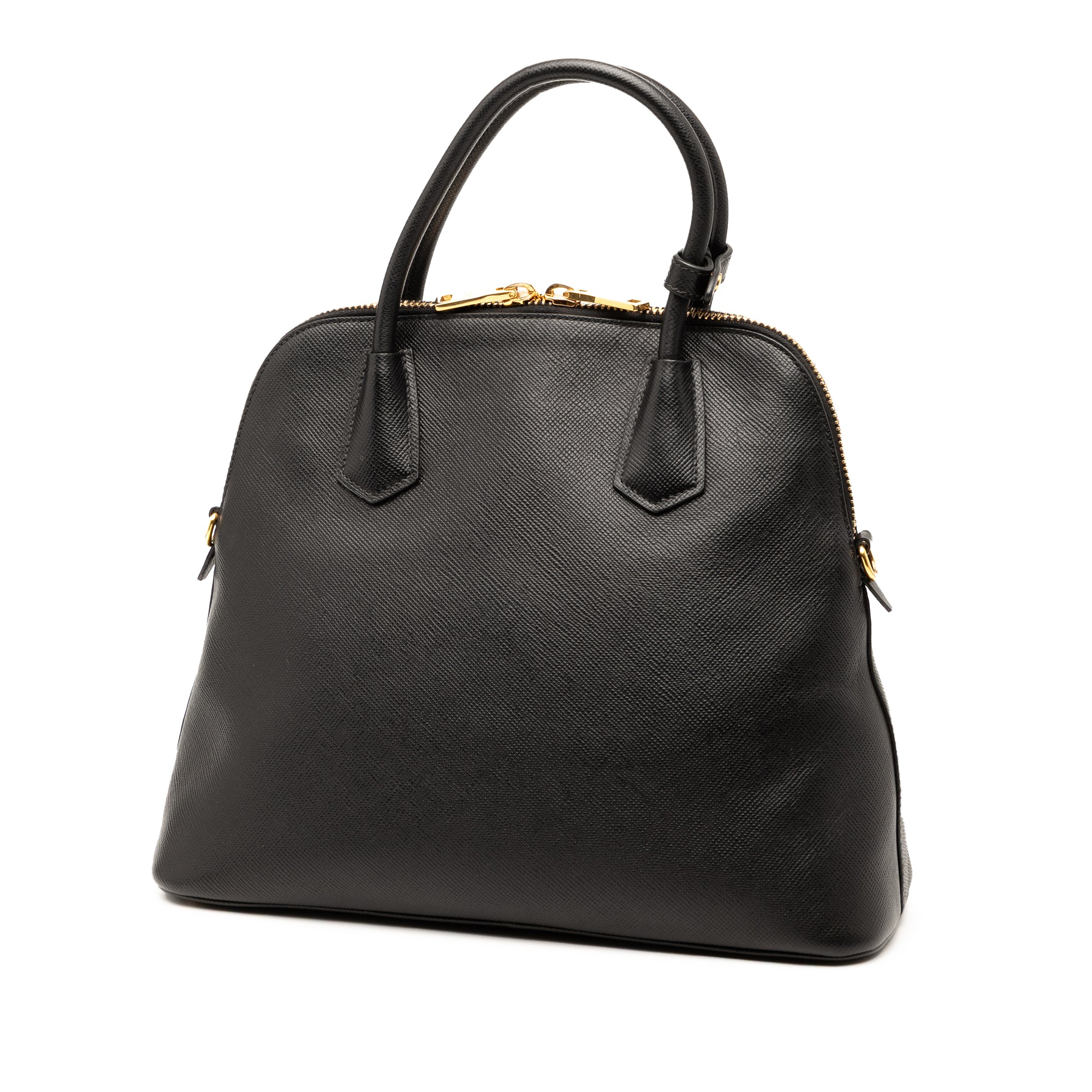 Medium Saffiano Cuir Dome Satchel