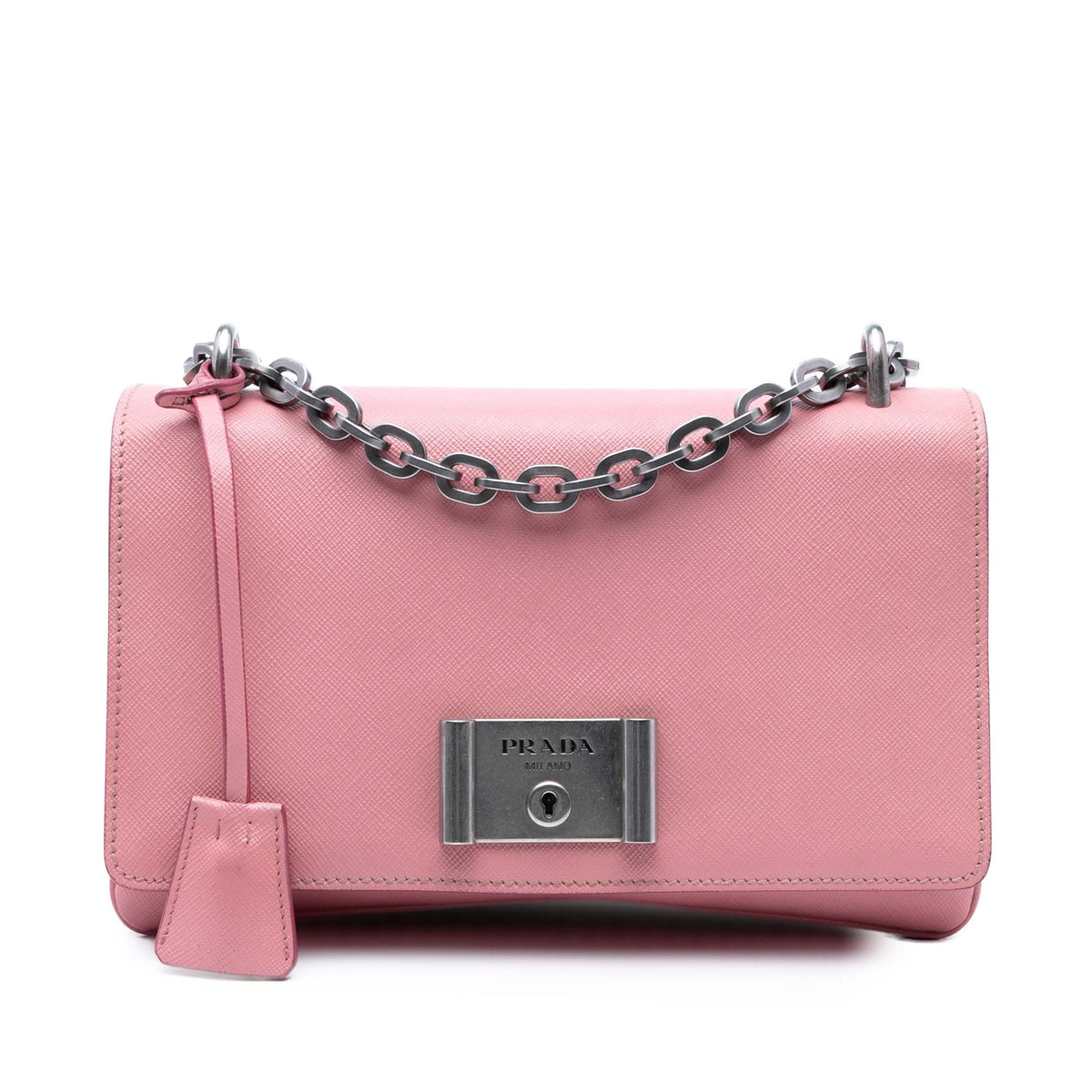 Saffiano Lux Lock Chain Flap