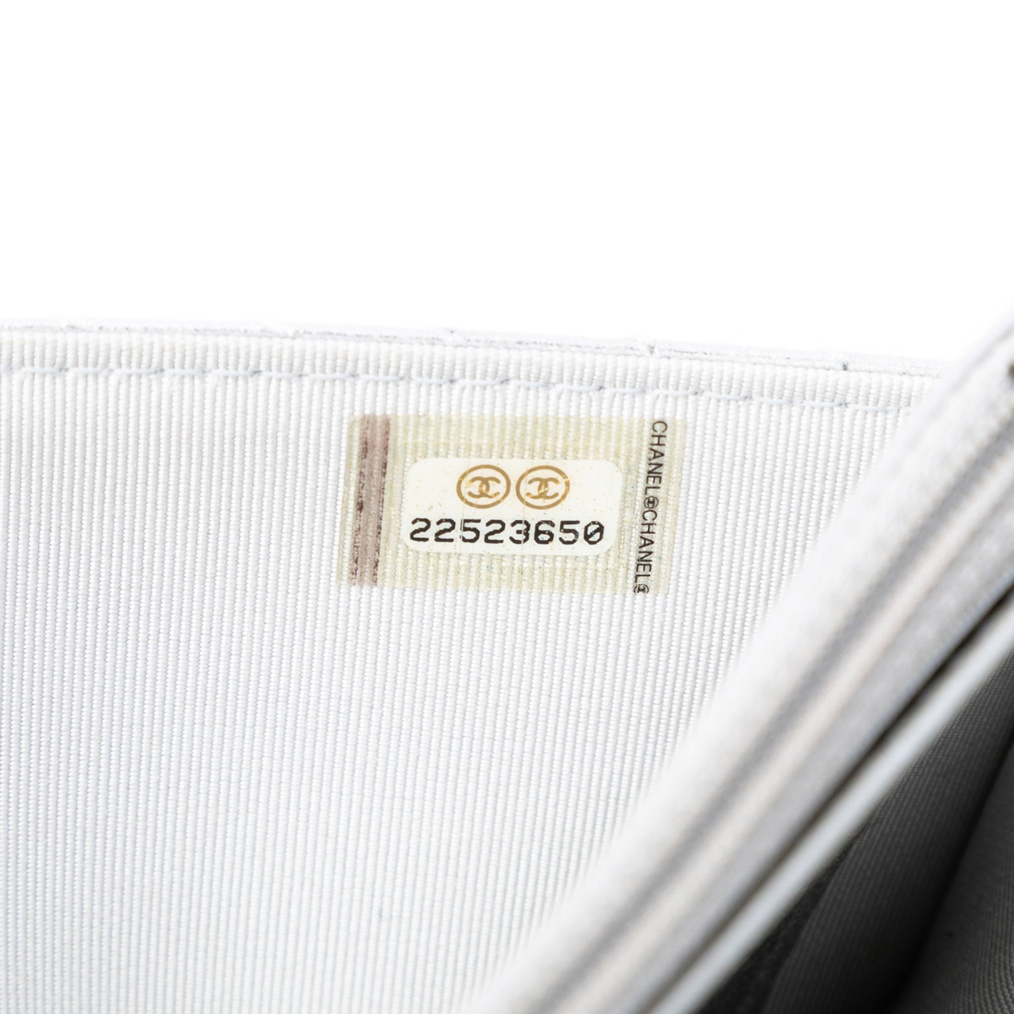 CC Chevron Metallic Lambskin Wallet On Chain