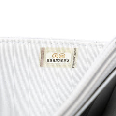 CC Chevron Metallic Lambskin Wallet On Chain