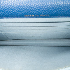 Square Quilted Grained Calfskin Cuba Thread Around Wallet On Chain