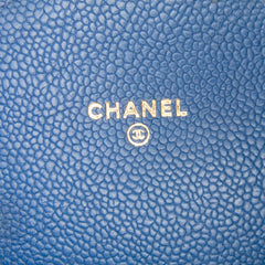 Square Quilted Grained Calfskin Cuba Thread Around Wallet On Chain