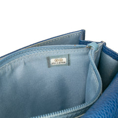 Square Quilted Grained Calfskin Cuba Thread Around Wallet On Chain