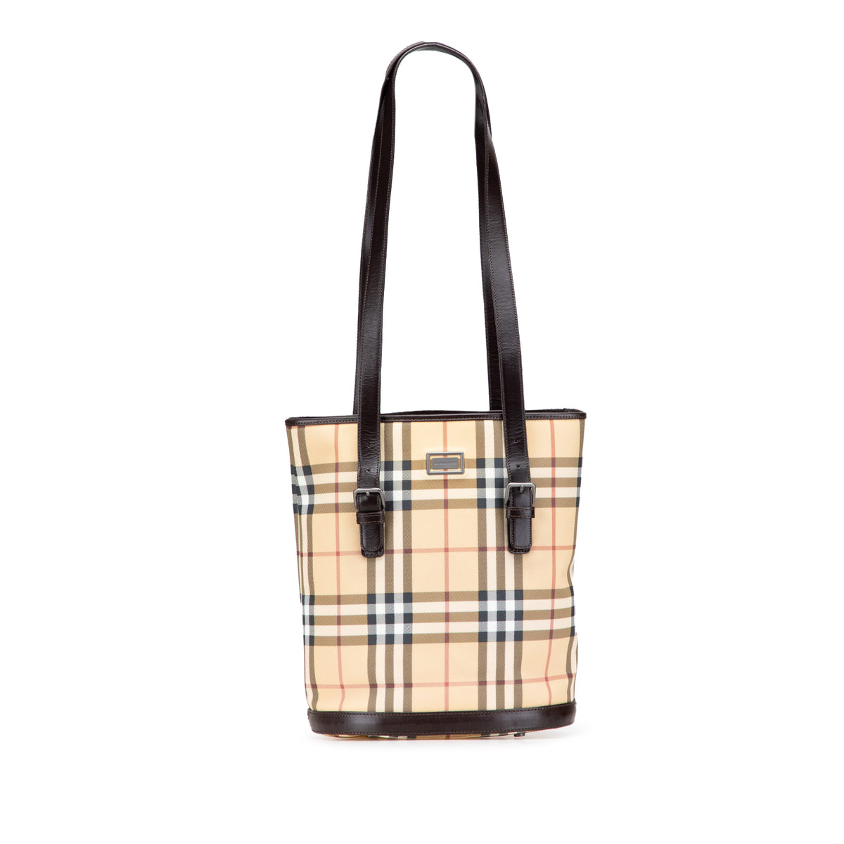 House Check Coated Canvas Bucket Bag