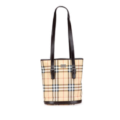 House Check Coated Canvas Bucket Bag