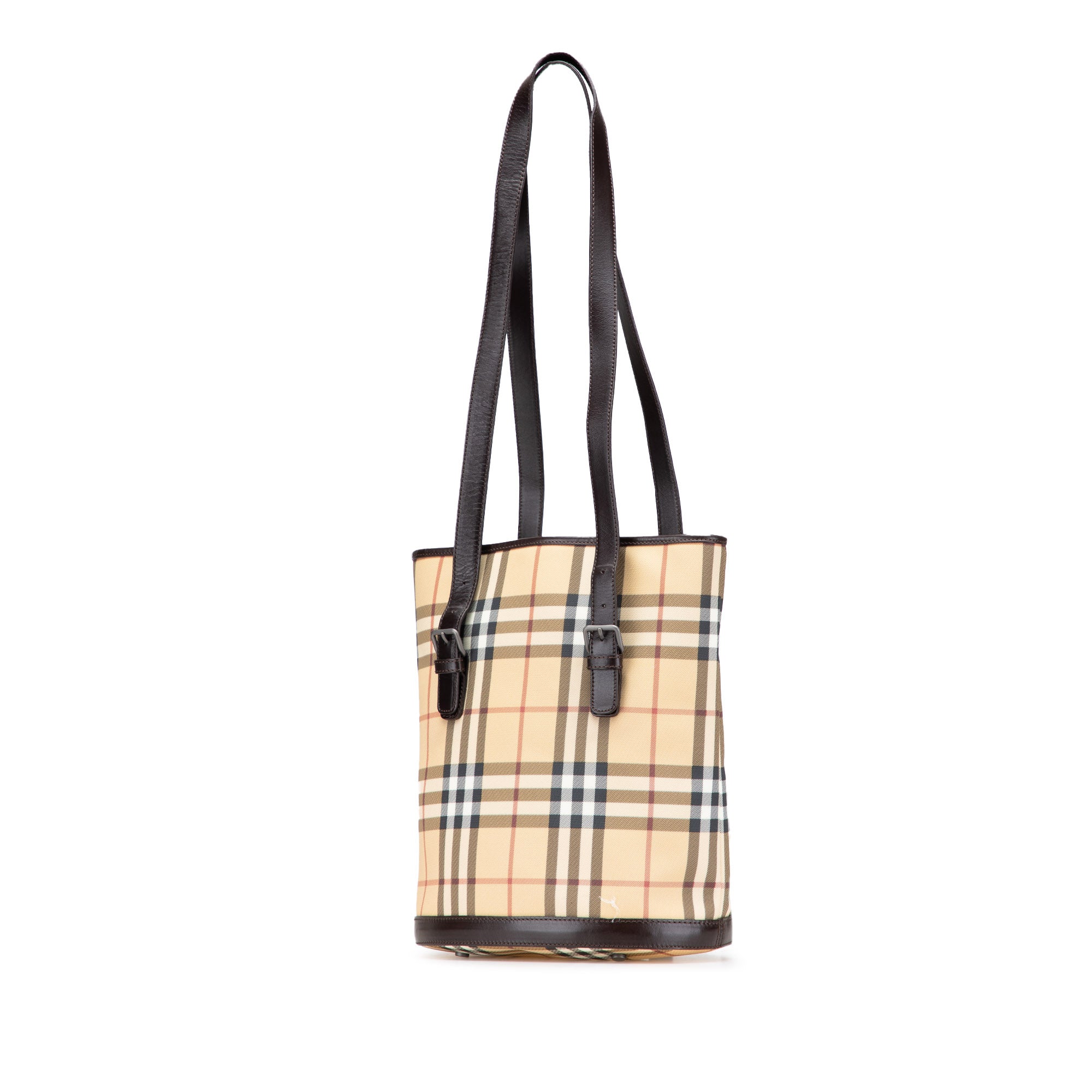 House Check Coated Canvas Bucket Bag