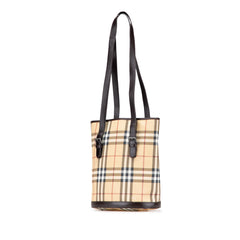 House Check Coated Canvas Bucket Bag