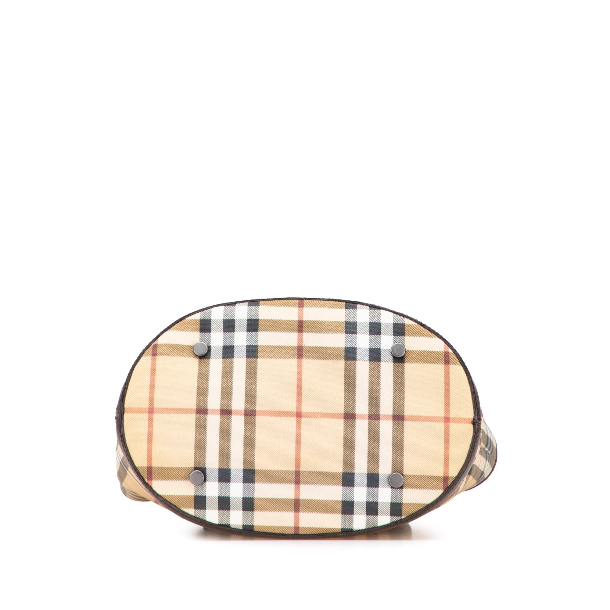 House Check Coated Canvas Bucket Bag