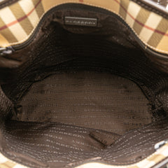 House Check Coated Canvas Bucket Bag