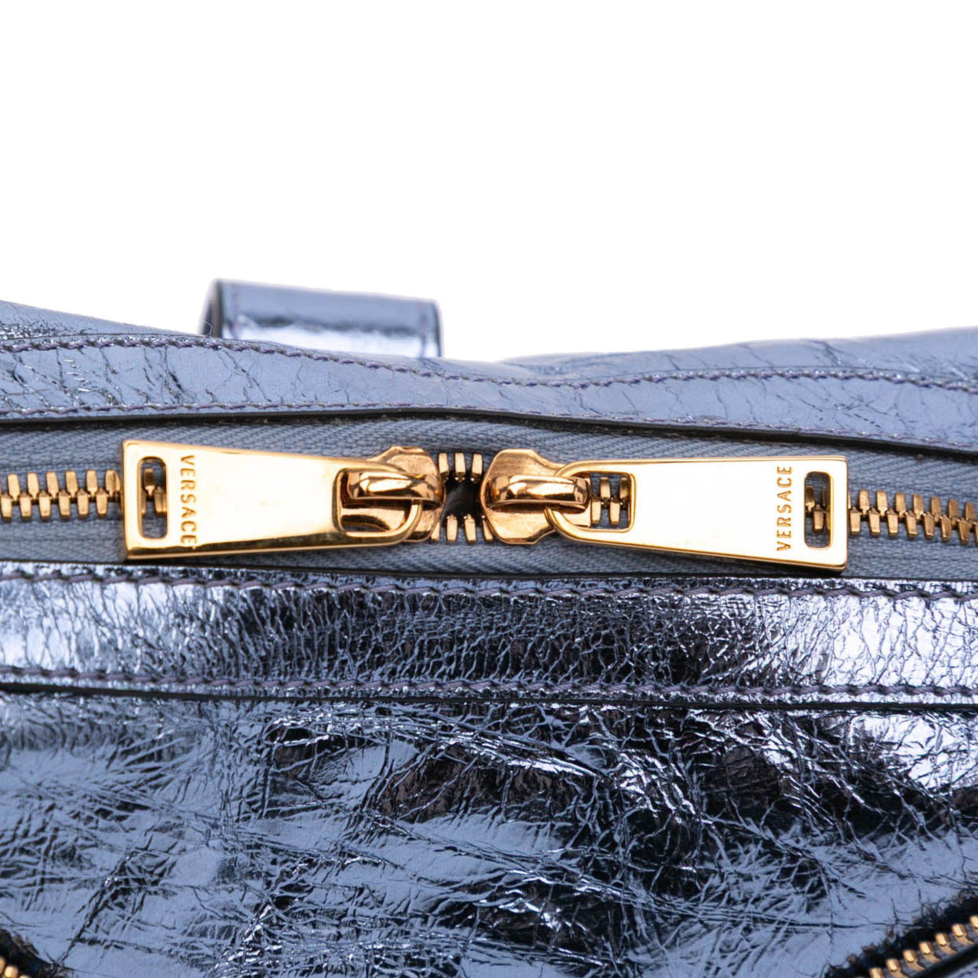 Dua Lipa Small Metallic Lambskin Repeat Hobo