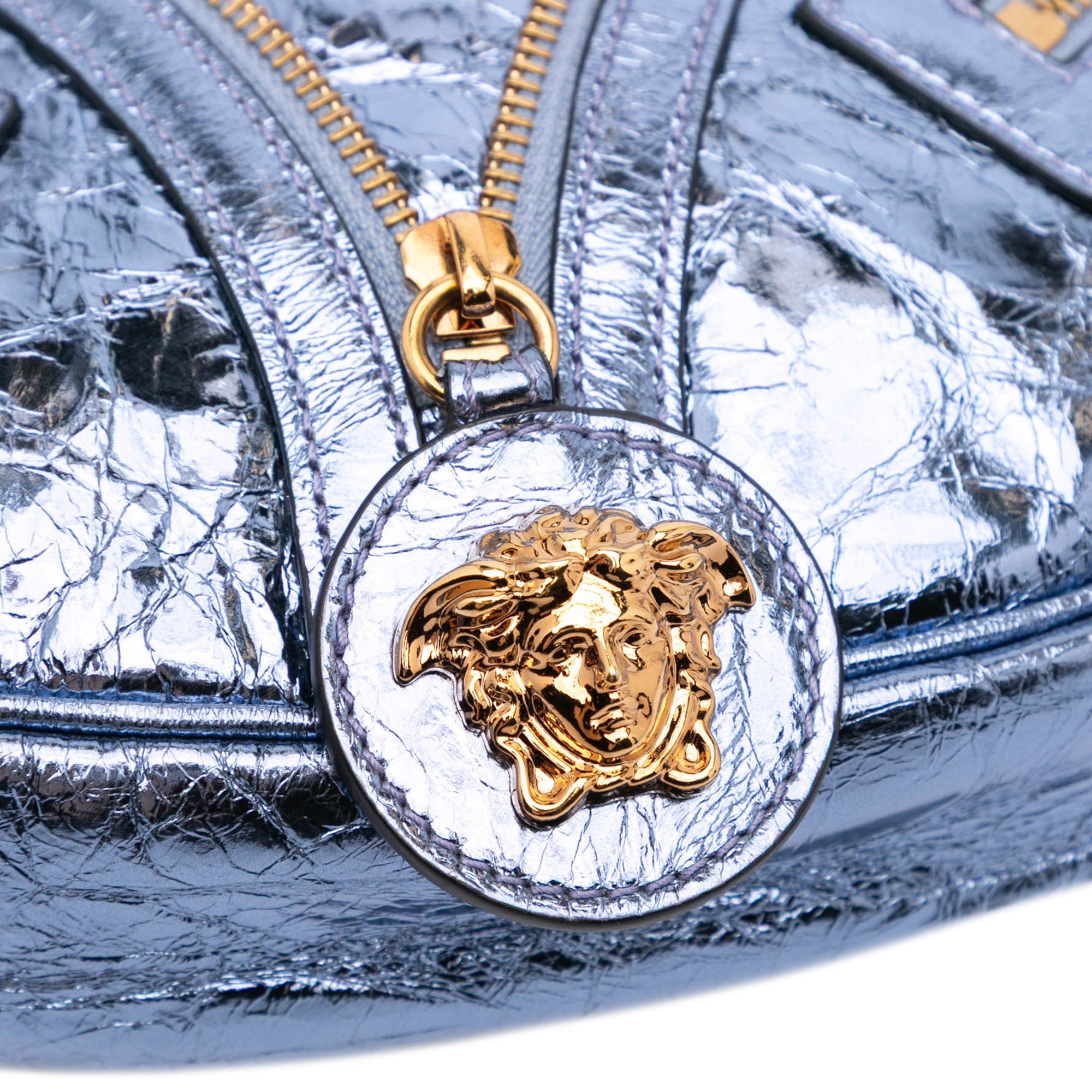 Dua Lipa Small Metallic Lambskin Repeat Hobo