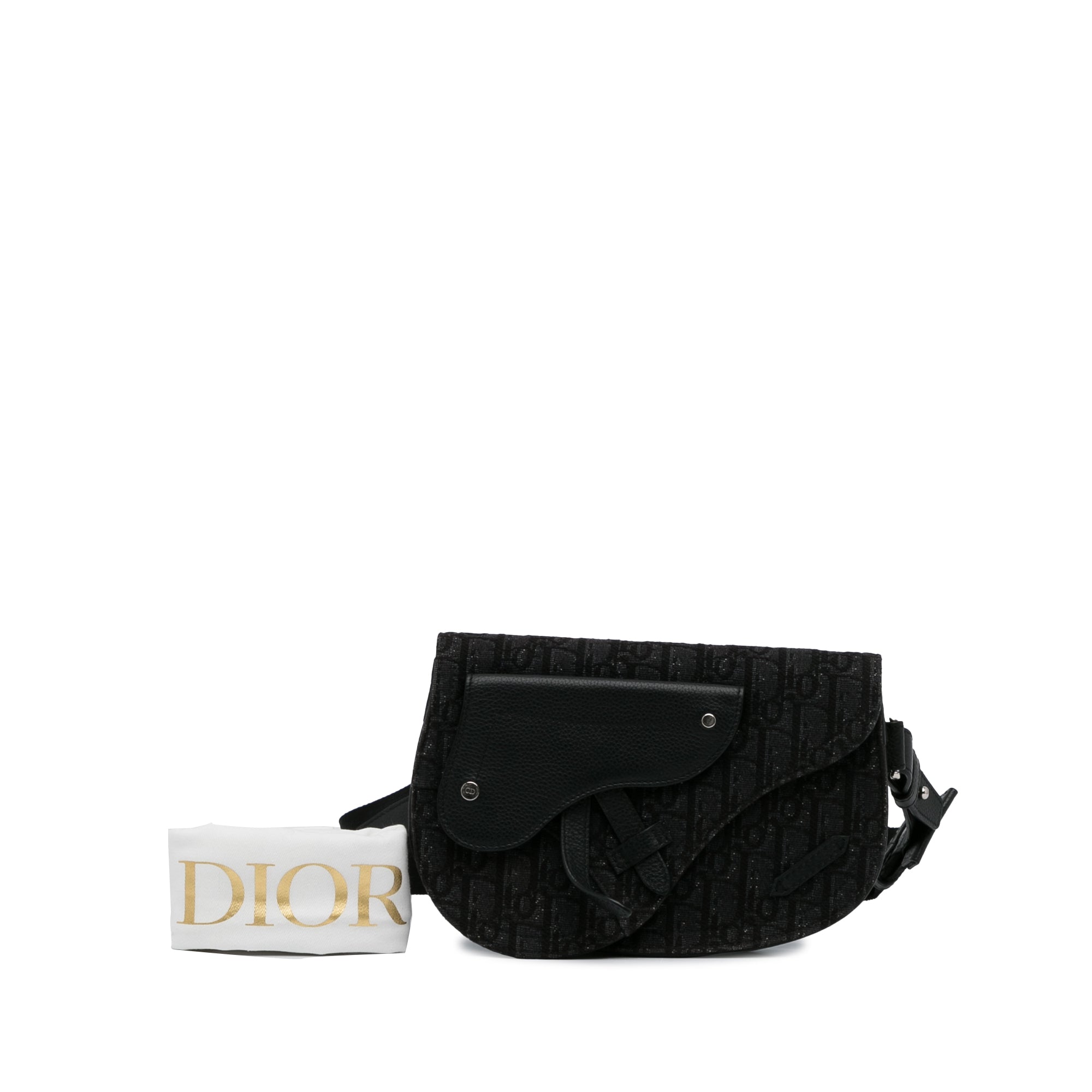 Oblique Canvas Saddle Messenger Bag