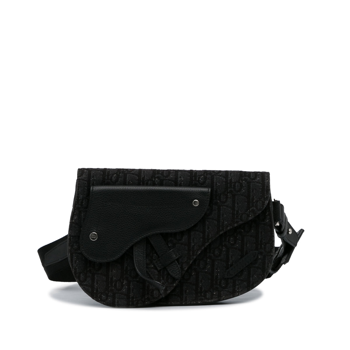 Oblique Canvas Saddle Messenger Bag