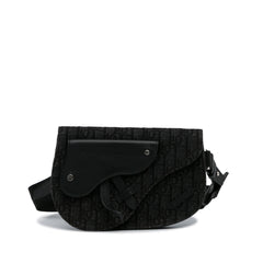 Oblique Canvas Saddle Messenger Bag