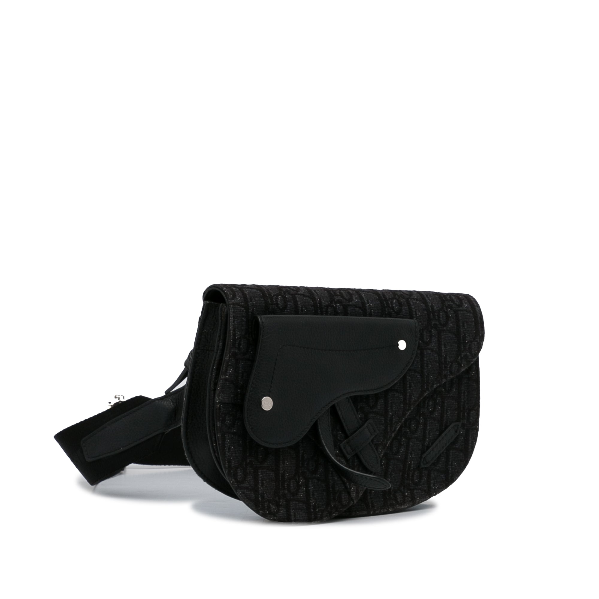 Oblique Canvas Saddle Messenger Bag