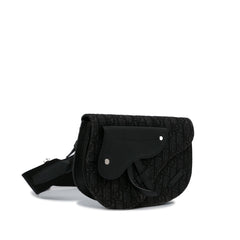 Oblique Canvas Saddle Messenger Bag